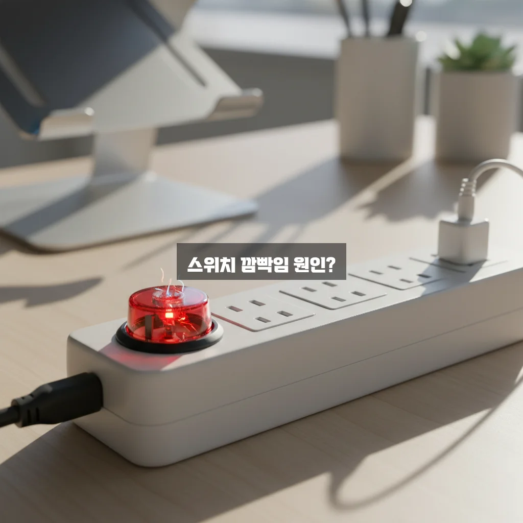 멀티탭 전원 스위치 깜빡임 및 교체 주기 관련 이미지 1