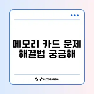 DSLR 카메라 메모리 카드 에러