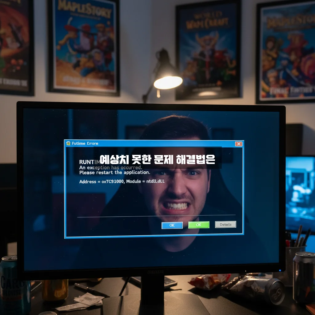 메이플스토리 런타임 에러 및 튕김 관련 이미지 1