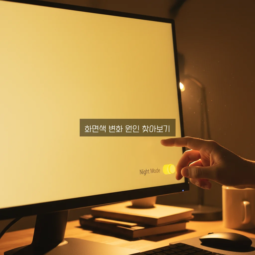 모니터 화면 노랗게 나옴 (야간 모드 끄기) 관련 이미지 2
