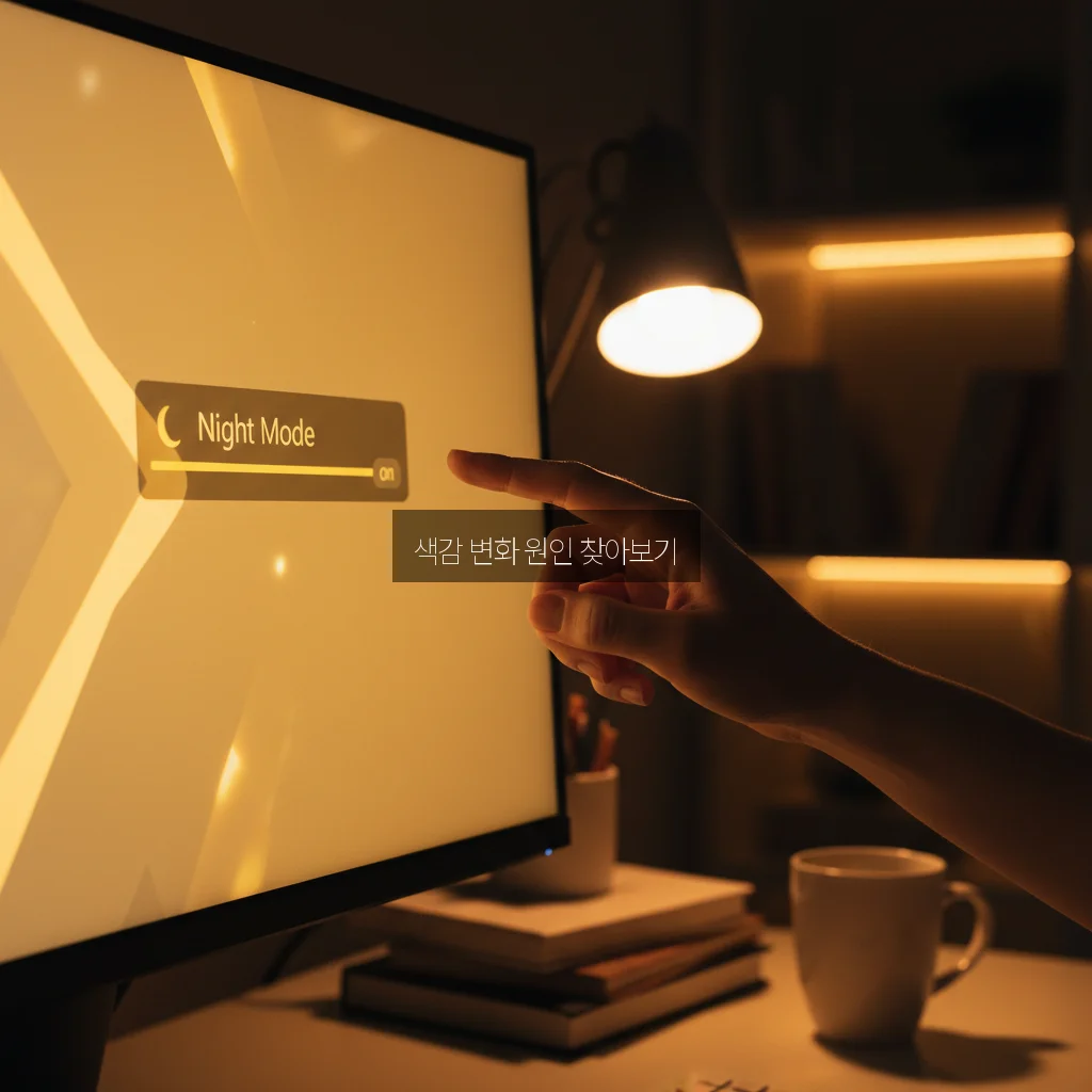 모니터 화면 노랗게 나옴 (야간 모드 끄기) 관련 이미지 3