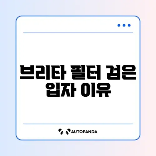 브리타 정수기 필터 검은 가루