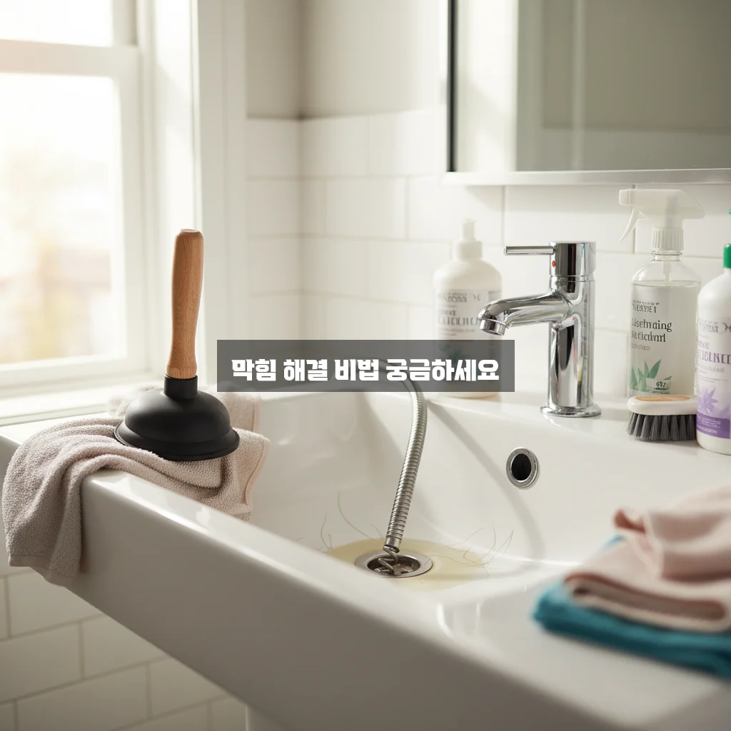 세면대 물 안 내려감 뚫는 법 관련 이미지 1