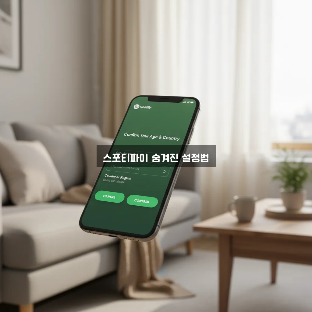 스포티파이 성인 인증 및 국가 변경 관련 이미지 1