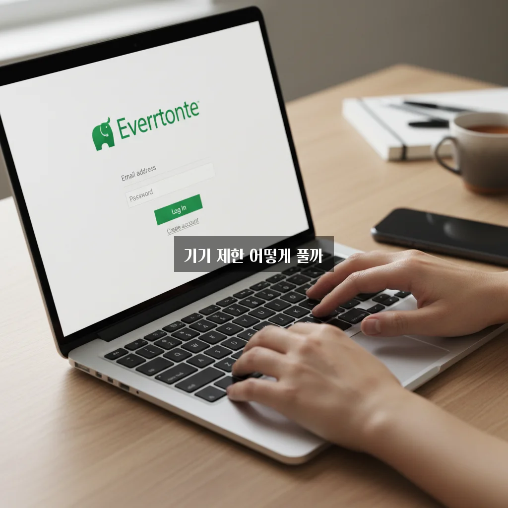 에버노트 로그인 기기 제한 및 해제 관련 이미지 1