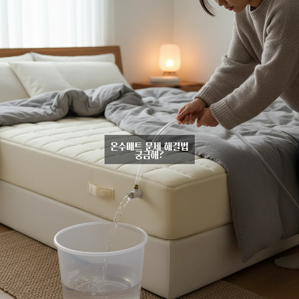 온수매트 물 빼기 및 E1 에러 관련 이미지 1
