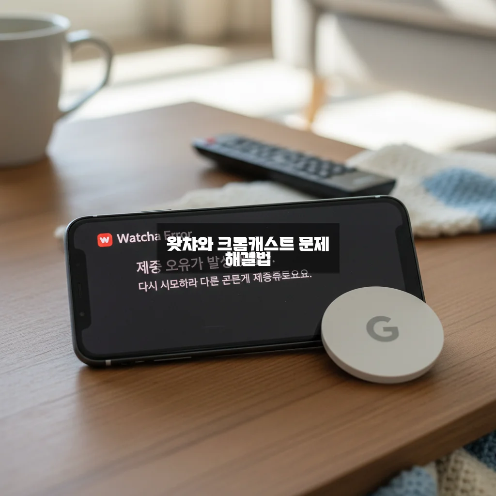 왓챠 재생 오류 및 크롬캐스트 연결 실패 관련 이미지 1