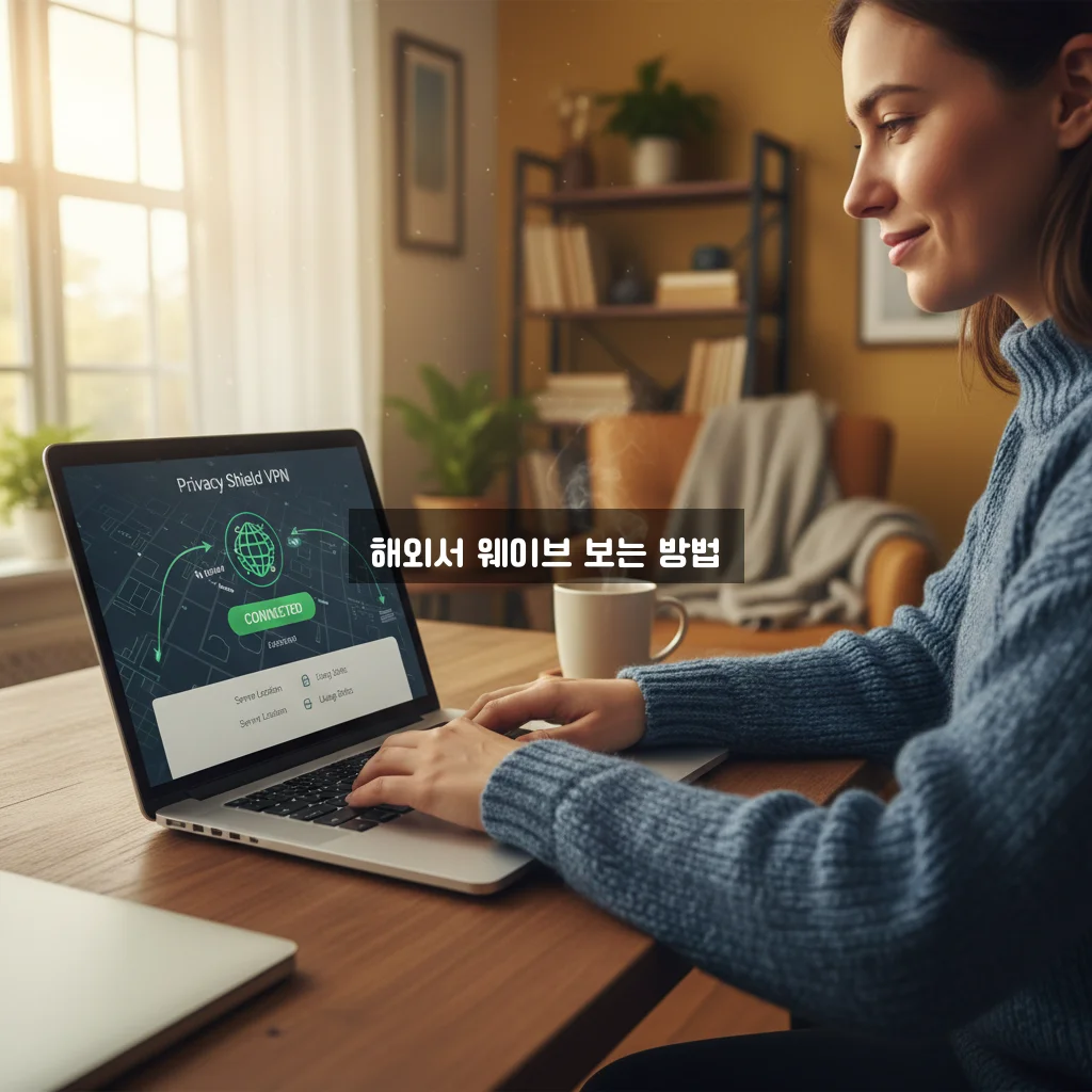 웨이브(Wavve) 해외 접속 차단 우회 관련 이미지 1