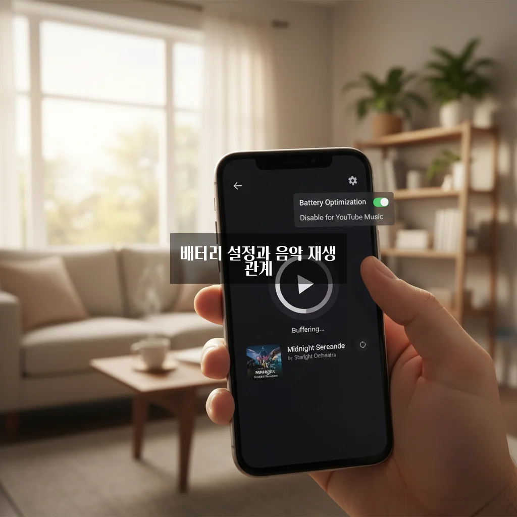 유튜브 뮤직 끊김 현상 (배터리 최적화 끄기) 관련 이미지 2
