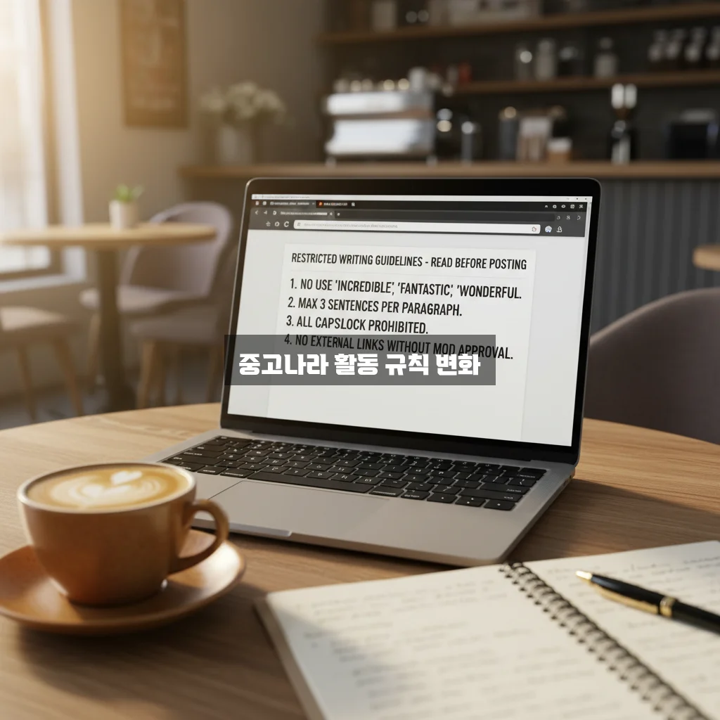 중고나라 카페 글쓰기 제한 및 활동 정지 관련 이미지 1