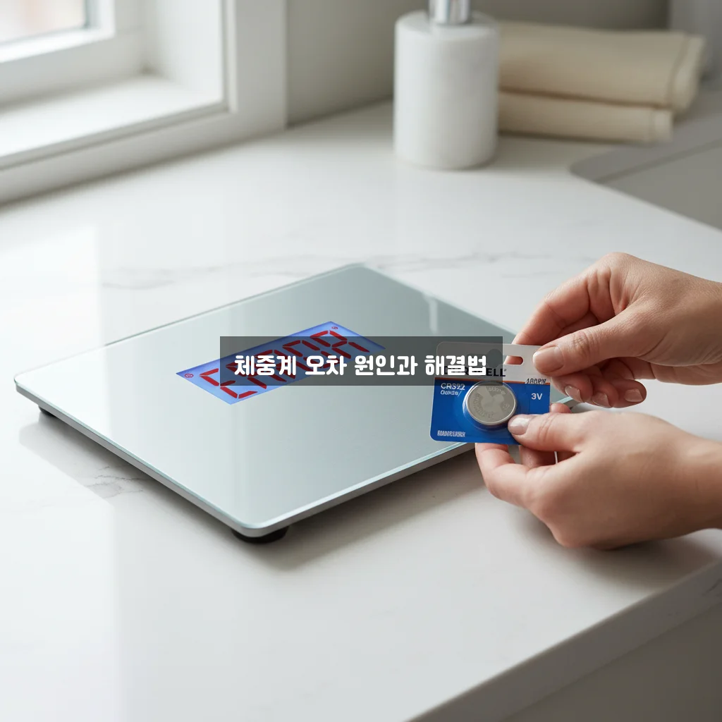 체중계 0점 안 맞음 및 배터리 교체 관련 이미지 3