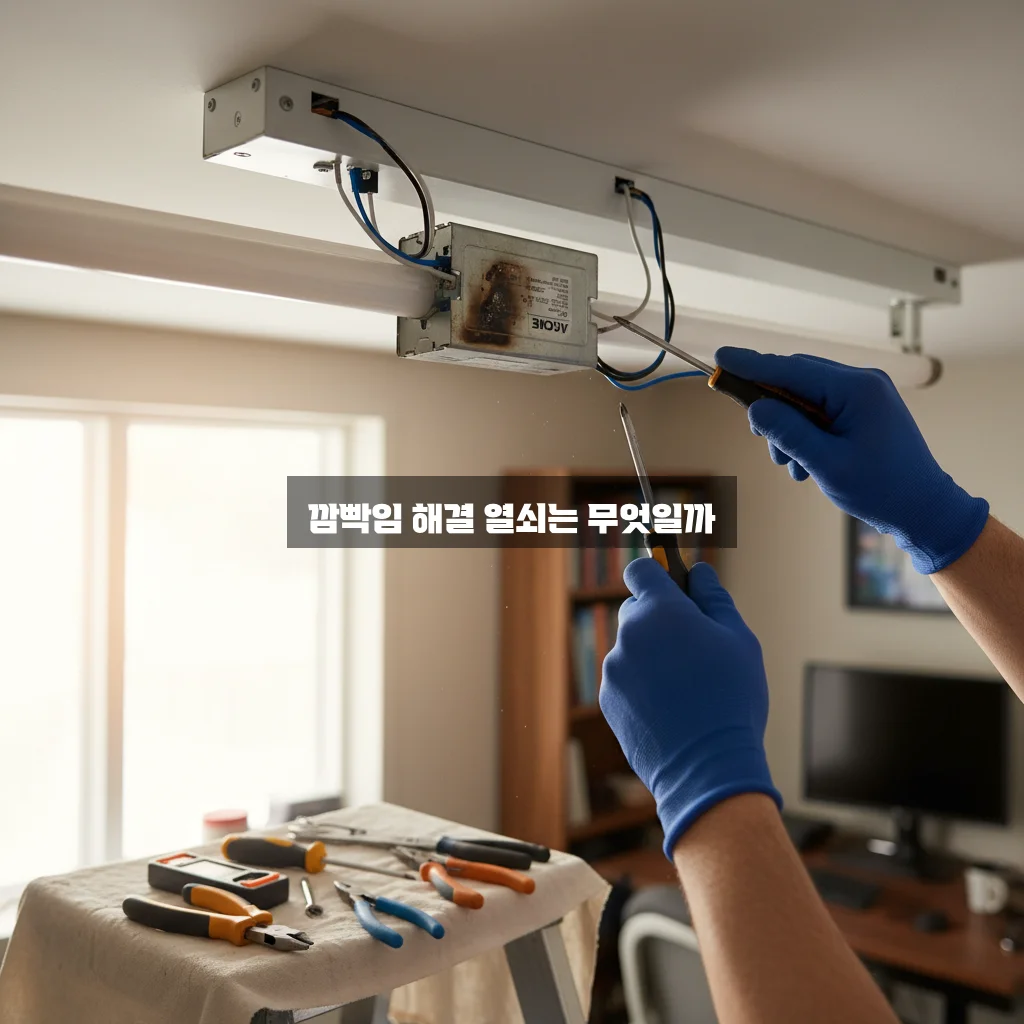 형광등 깜빡거림 안정기 교체 방법 관련 이미지 2
