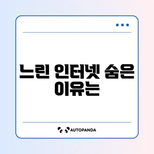 인터넷 속도 저하 원인과 해결 방법 완벽 정리