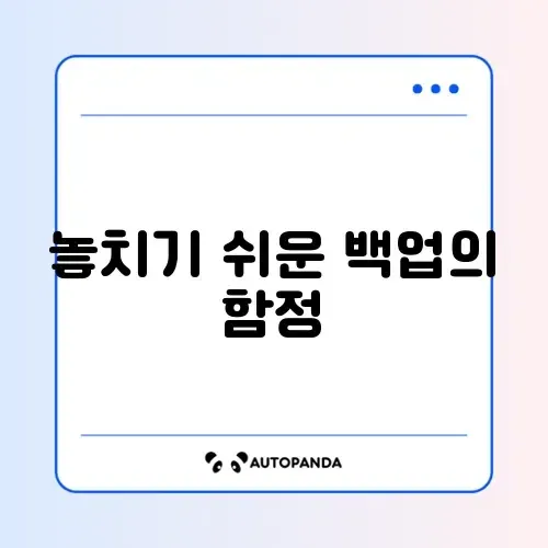 데이터 백업 주의사항