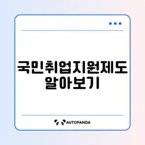 취준생을 위한 국민취업지원제도 1유형 완벽 가이드