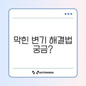 막힌 변기 뚫는 법 완벽 가이드