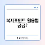 신입사원 청년 복지포인트 활용처 완벽 가이드