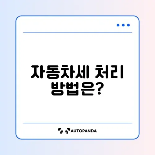 개인사업자 자동차세 비용처리 완벽 가이드 알아보기