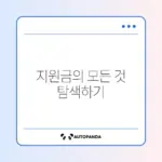 자취생을 위한 정부지원금 혜택 완벽 가이드 알아보기