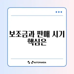 전기차 보조금 받고 차량 판매 가능한 시기 완벽 정리