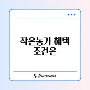 소규모농가 직불금 지급 기준 완벽 정리 가이드